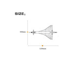 Supersonic Aircraft from above Designed Wall Sticker