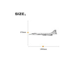 Very Detailed Supersonic Aircraft Designed Wall Sticker