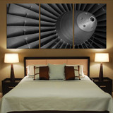 Super View of Jet Engine Printed Canvas Posters (3 Pieces)