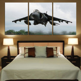 Departing Super Fighter Jet Printed Canvas Posters (3 Pieces)