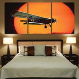 Amazing Antonov-2 With Sunset Printed Canvas Posters (3 Pieces)