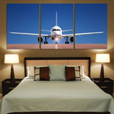 Face to Face with Airbus A320 Printed Canvas Posters (3 Pieces)