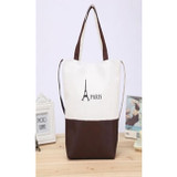 Women's Paris Eiffel Tower Pattern Canvas Handbag