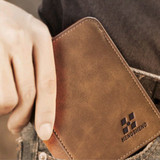 IPRee® Men's Vintage RFID Blocking Trifold Wallet PU Leather ID Credit Card Holder