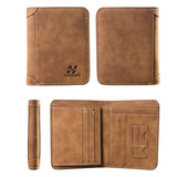 IPRee® Men's Vintage RFID Blocking Trifold Wallet PU Leather ID Credit Card Holder