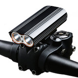 XANES DL06 1200LM 2T6 150° Large Floodlight 6000mAh Battery Bicycle Headlight 4 Modes USB Rechargeable