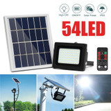 400LM 54 LED Solar Panel Flood Light Spotlight Project Lamp IP65 Waterproof Outdoor Camping Emergency Lantern With Remote Control