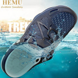 HEMU Men's Slippers Non-Slip Quick Drying Waterproof Deodorant Fashion Sports Casual Sandals