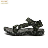 HEMU Men Sandals Breathable Shock Absorption Non-slip Massage Outdoor Leisure Beach Sandals Slipper