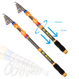 LEO GT4000 1.8-3.6M Carbon Telescopic Fishing Rod Reel Combo Travel Spinning Fishing Pole Sets