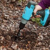 8x45cm Garden Auger Earth Planter Drill Bit Post Hole Digger Earth Planting Auger Drill Bit for Electric Drill (8x45cm)