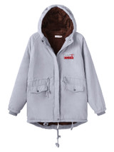 Casual Loose Pockets Zipper Fleece Hooded Coat Casual Loose Pockets Zipper Fleece Hooded Coat