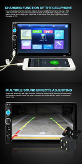 iMars 7010B 7 Inch Car Stereo Radio MP5 Player FM USB AUX HD bluetooth Touch Screen Rear View Camera