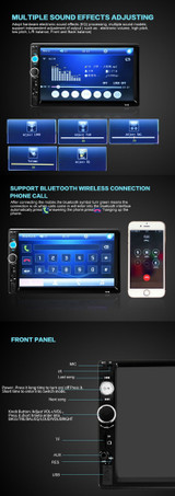 iMars 7010B 7 Inch Car Stereo Radio MP5 Player FM USB AUX HD bluetooth Touch Screen Rear View Camera