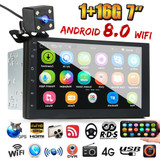 iMars 7 Inch 2 Din Car MP5 Player for Android 8.0 2.5D Screen Stereo Radio GPS WIFI bluetooth FM with Rear Camera