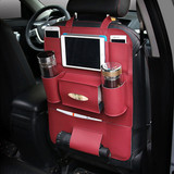 Multi-functional PU Leather Car Back Seat Storage Bag Multi Pocket Phone Cup Holder Organizer