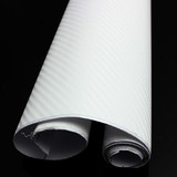 30X127cm 3D Carbon Fiber Vinyl Film Wrap Car Sticker Sheet DIY Waterproof Decal