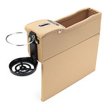 Leather Car Seat Crevice Storage Bag Box Money Pot Beverage Holder Car Seat Pocket Organizer