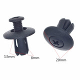 100pcs 8mm Plastic Rivets Fastener Clips Pushpin For Car Auto Fender Bumper