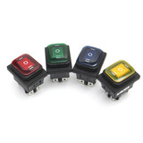 On-Off-On 6 Pin 12V Car Boat LED Light Rocker Toggle Switch Latching Waterproof