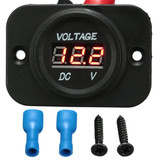 12V-24V Waterproof LED Volt Meterr Voltage Meter Gauge Car Boat Marine Motorcycle