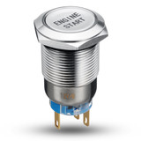 12V 19MM Waterproof Car AUTO Metal Momentary Engine Start Push Button Switch LED
