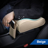Universal PU Leather Car Arm Rest Pad Memory Foam Auto Arm Rests Covers with Phone Pocket