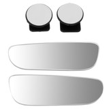 2pcs Slim Car Rear View Blind Spot Mirror 360° Rotating Convex Wide Angle Glass Mirror