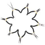 DANIU 8Pcs Round Beading Nose Pliers Wire Side Cutters Pliers Tools Set