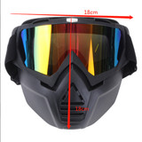 Anti Fog Eyewear Motorcycle Bike Full Face Mask Goggles Len Nose Helmet Shield