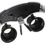DANIU Portable Head Wearing Magnifying Glass 10X 15X 20X 25X LED Double Eye Repair Magnifier Loupe