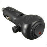 Car Lighter Charger Socket Plug Connector LED On Off Switch Male Black 12V DC