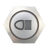12V 19mm Silver Metal LED Push Button ON OFF Latching Switch Light Symbol