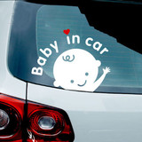 Baby In Car Waving Baby on Board Safety Sign Cute Car Decal Vinyl Sticker