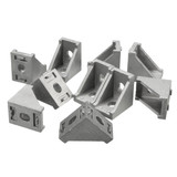 Suleve™ AJ28 10Pcs 2028 Aluminium Angle Corner Joint 20 Series Aluminum Extrusion 20x20mm Right Angle Bracket Furniture Fittings