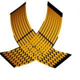 16-18 Inches Wheel Sticker Reflective Rim Stripe Decals Tape for Car Bike Motorcycle