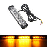 18W LED Car Strobe Light Emergency Lamp Warning Flashing Lighting Amber/White