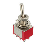 Red Toggle Switch DPDT On-Off-On 6 PINs 3 Position 5A 120Vac /2A 250Vac