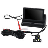 4.3 Inch Foldable LCD Rear View Display Monitor + Car Reverse Backup Parking Camera