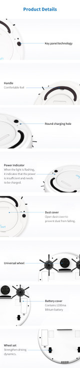 bowAI USB Charging Smart Sweeping Robot Intelligent Sweeping Robot Household Appliance Cleaning Machine Sweeping Machine Vacuum Cleaner