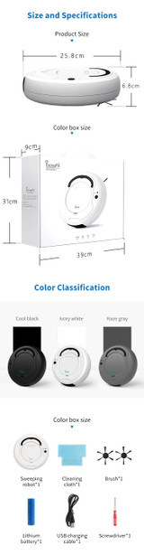 bowAI USB Charging Smart Sweeping Robot Intelligent Sweeping Robot Household Appliance Cleaning Machine Sweeping Machine Vacuum Cleaner