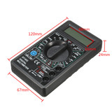 DANIU DT832 Digital LCD Multimeter Ohm Voltage Ampere Meter Buzzer Function with Test Probe