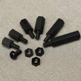 Suleve™ M3NH5 180Pcs M3 Nylon Screw Black Hex Screw Nut PCB Standoff Spacer Column Assortment Kit