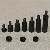 Suleve™ M3NH5 180Pcs M3 Nylon Screw Black Hex Screw Nut PCB Standoff Spacer Column Assortment Kit