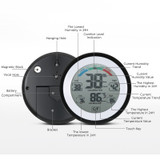 DANIU Multifunctional Digital Thermometer Hygrometer Temperature Humidity Meter Max Min Value Trend Display ℃/℉ Touch Screen