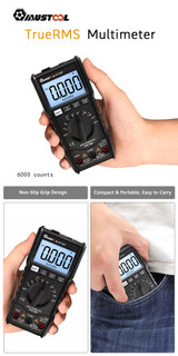 MUSTOOL MT108T Square Wave Output True RMS NCV Temperature Tester Digital Multimeter 6000 Counts Backlight AC DC Current/Voltage Resistance Frequency Capacitance