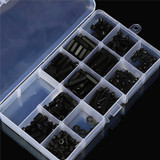 Suleve™ M3NH2 M3 Nylon Screw Black Hex Screw Nut Nylon PCB Standoff Assortment Kit 260Pcs