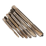 Drillpro M3-M10 HSS Co M35 Machine Sprial Point Taps Metric Screw Tap Right Hand Thread Plug Tap Drill