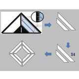 Drillpro Triangle Ruler Multifunction Floor Drain Angle Ruler Pattern Tile Ruler Stainless Steel Measuring Tool