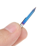 Drillpro 10pcs 0.1mm 0.2mm 40 Degree Engraving Bit Blue Nano Coated Carbide Flat Bottom PCB Engraving Bit CNC Router Tool